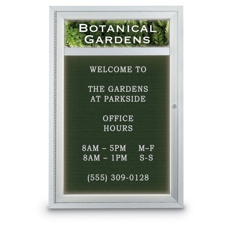 United Visual Products Indoor Enclosed Combo Board, 42"x32", Gold Frame/White Porcelain & Pearl UVCB4232G-WHTPORC-PEARL